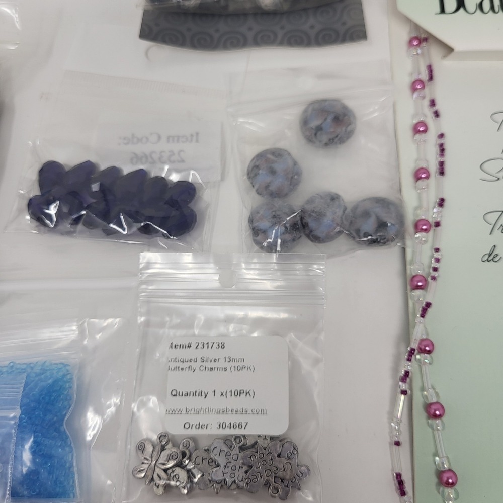 Bundle Of Jewelry Making Supplies Arts Crafts Glass Beads Millifiore Lot#9 - Picture 5 of 8